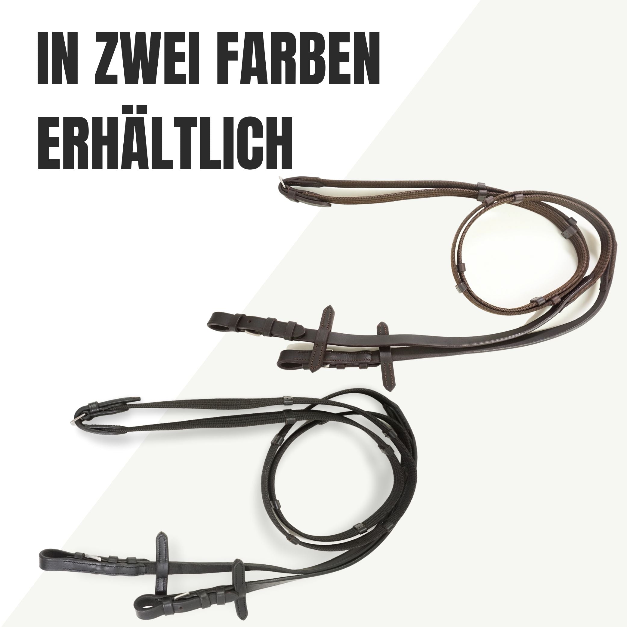 Gurtzügel Trensen Zügel für Pferde in Schwarz oder Braun
